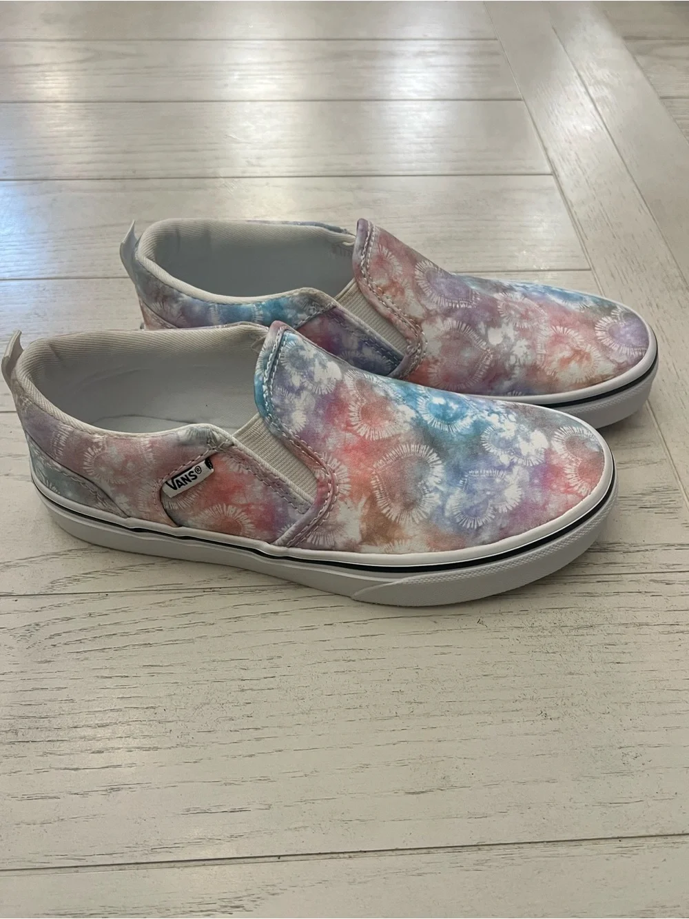 Vans Classic Slip-On Tie Dye Multicolor Shoes Youth 3 Women 4.5 NWOT